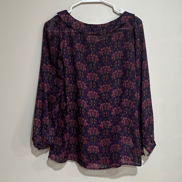 LOFT Long-Sleeve Blouse Size S - Picture 5 of 5